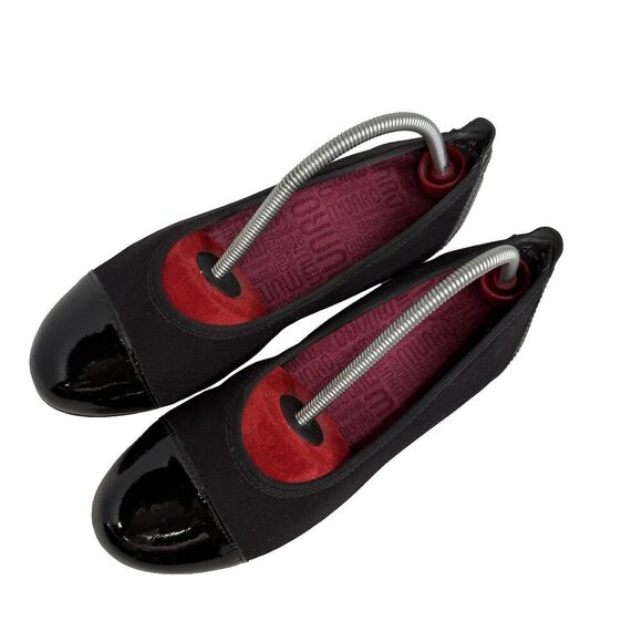 Munro Shoes - Munro Slip-On Loafer Shoes Size 6M Traveler Black Stretch Fabric Made In USA